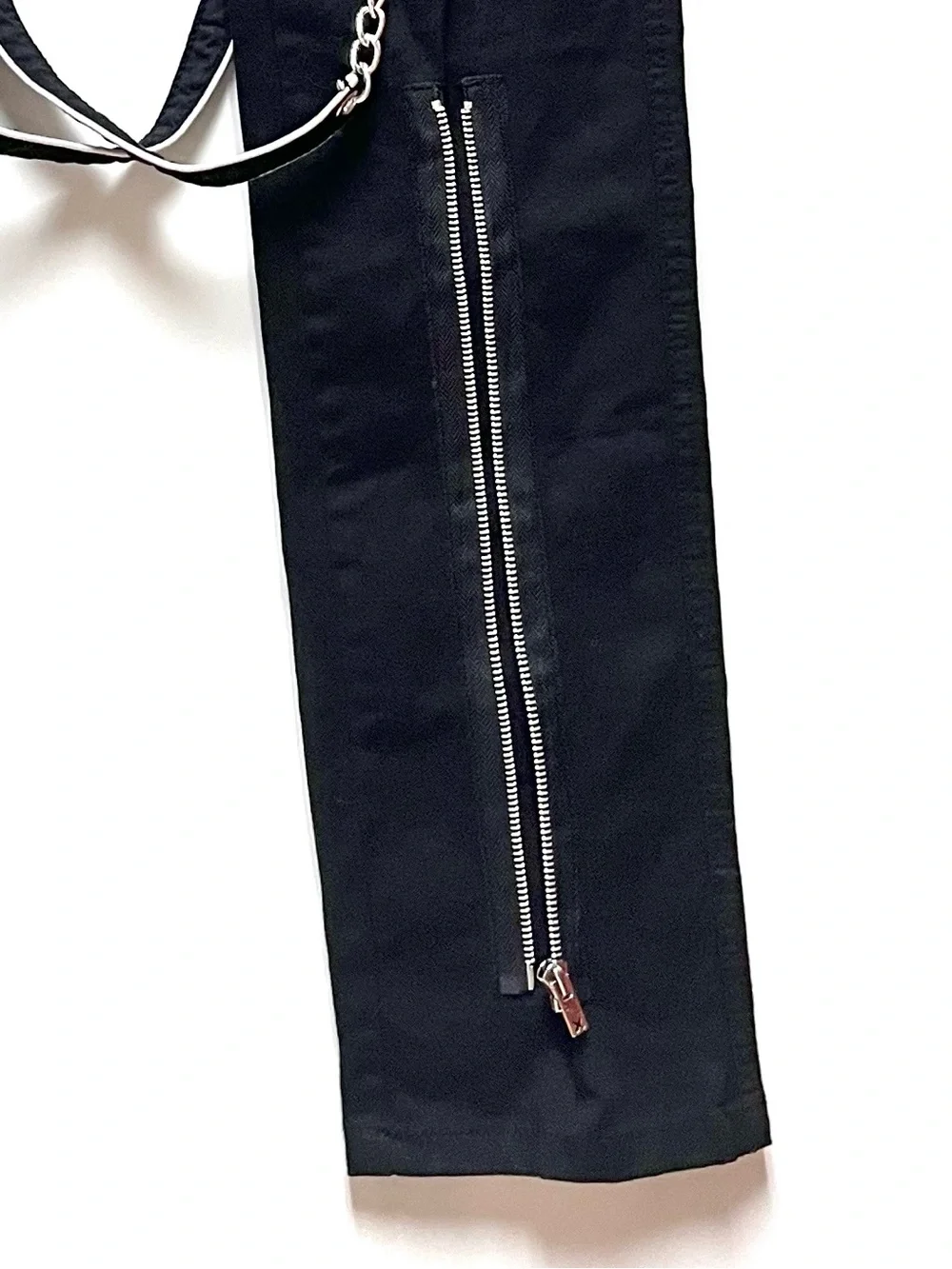 TRIPP NYC Band Pants 26 Black Bondage Chain Strap Goth Punk Unisex Cyber Y2K